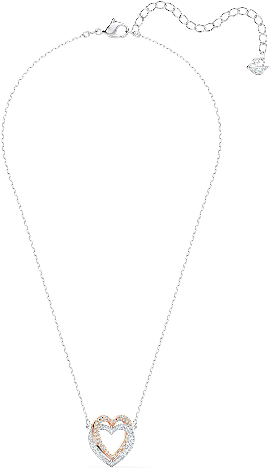 SWAROVSKI Women's Infinity Heart Jewelry Collection, Rose Gold Tone & Rhodium Finish, Clear Crystals - JOY2ESpree