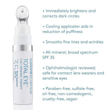 
                        
                          Load image into Gallery viewer, Colorescience Total Eye 3-in-1 Anti-Aging Renewal Therapy for Wrinkles &amp; Dark Circle
                        
                      