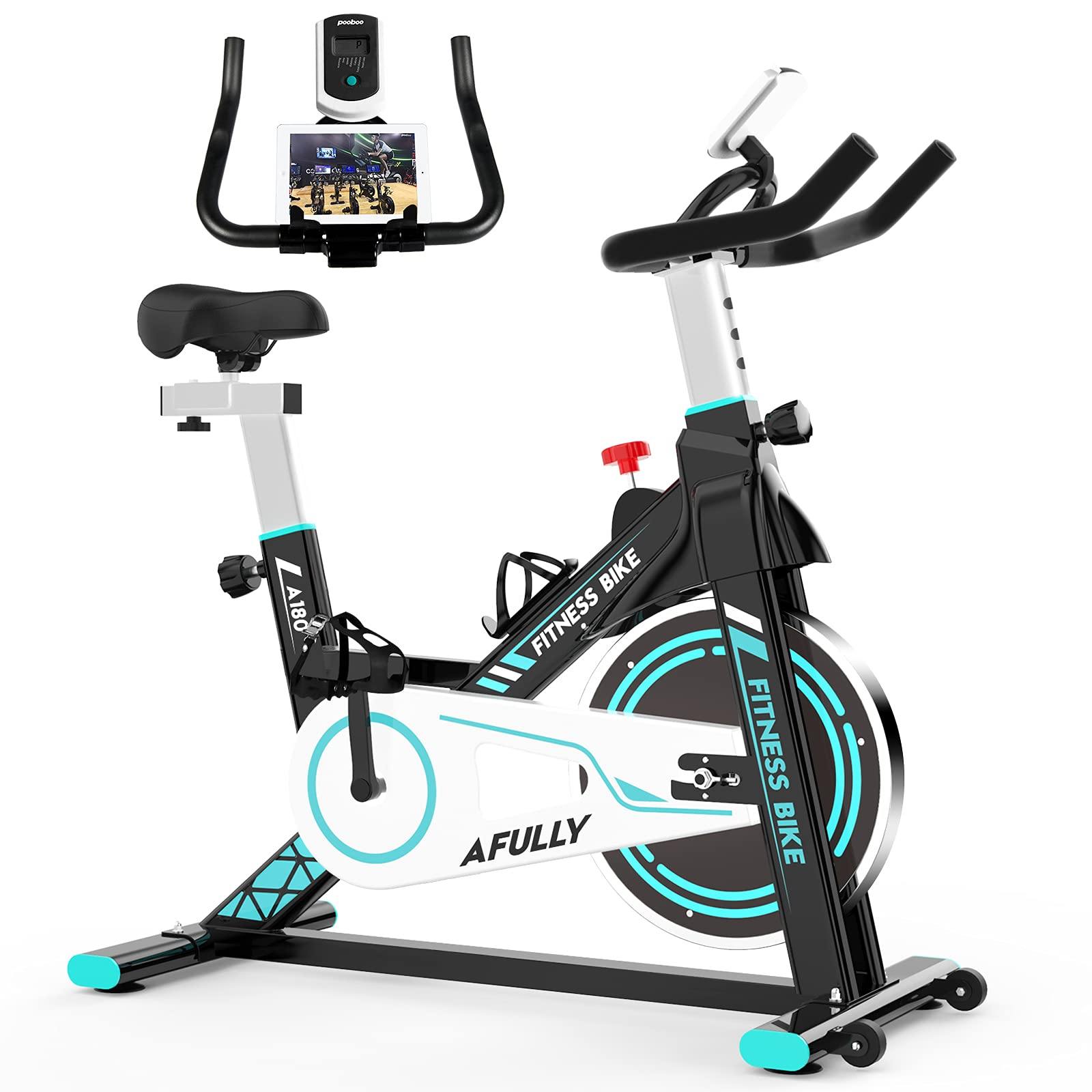 Afully Indoor Exercise Bikes Stationary, Fitness Bike Upright Cycling Belt Drive - JOY2ESpree
