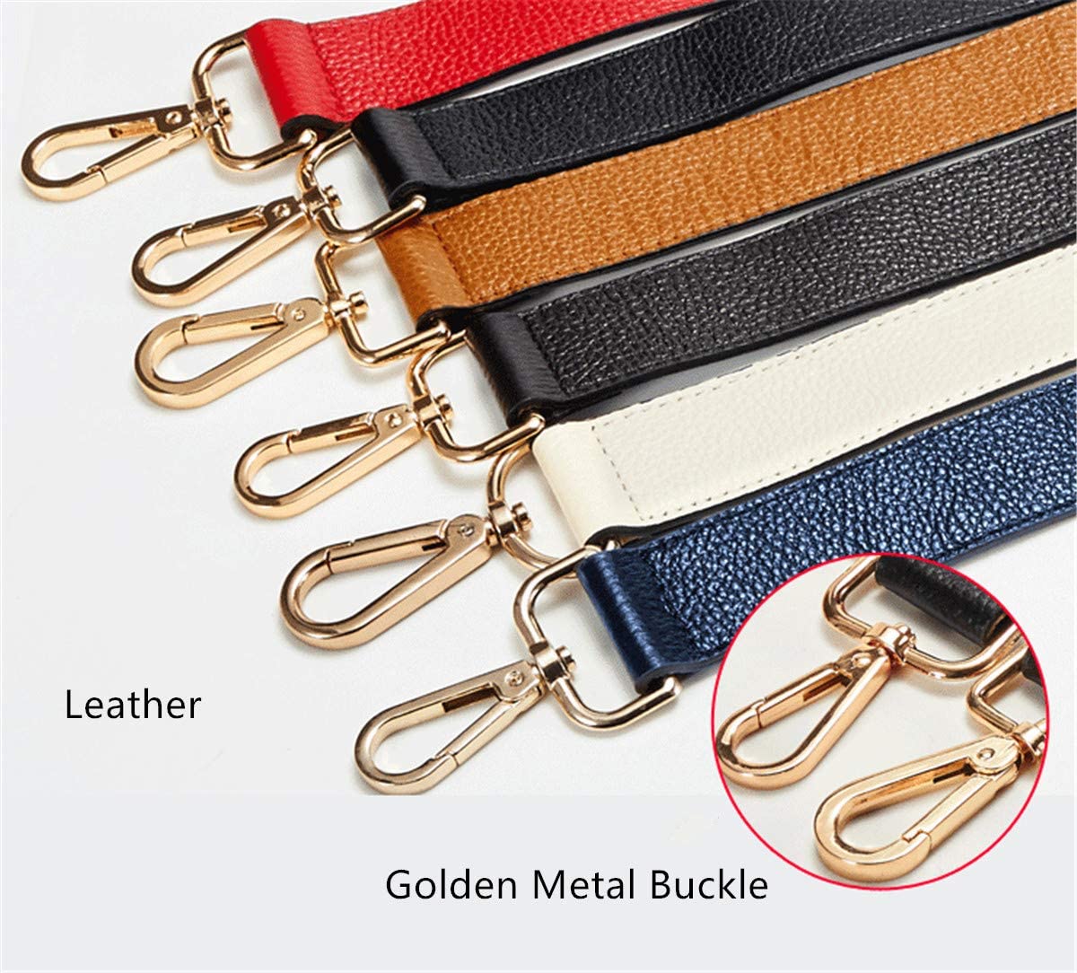 ESUPPORT Purse Straps Replacement Leather Handbags Shoulder Bag Wallet DIY 24.80 Inch Long (Black)