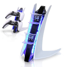 
                        
                          Load image into Gallery viewer, PS5 Controller Charging Dock, PS5 Charger for Dual Sense Controllers, PS5 Controller Charger Station - JOY2ESpree
                        
                      