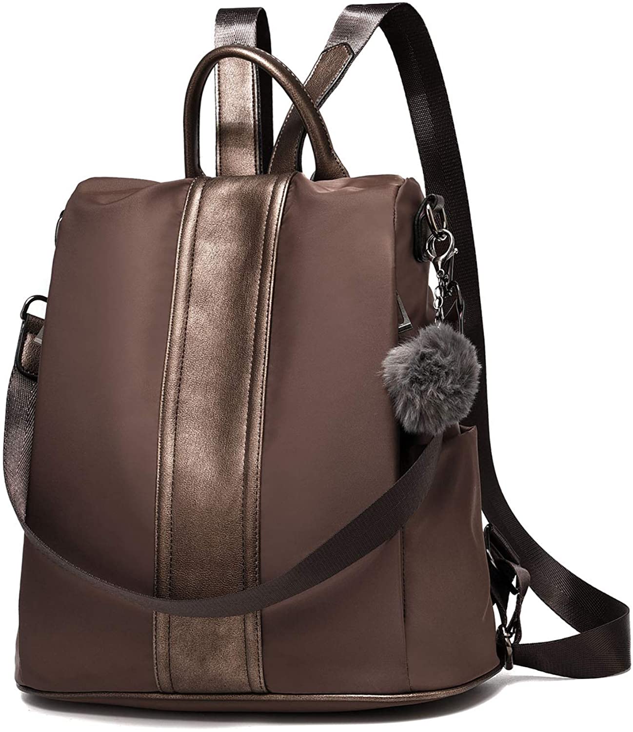 Women Backpack Purse Waterproof Nylon Anti-theft Rucksack Lightweight Shoulder Bag