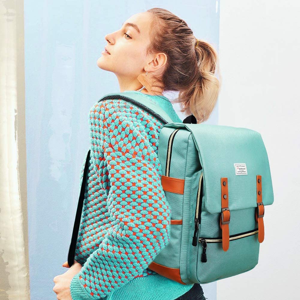 Modoker Vintage Laptop Backpack for Women Men,School College Backpack