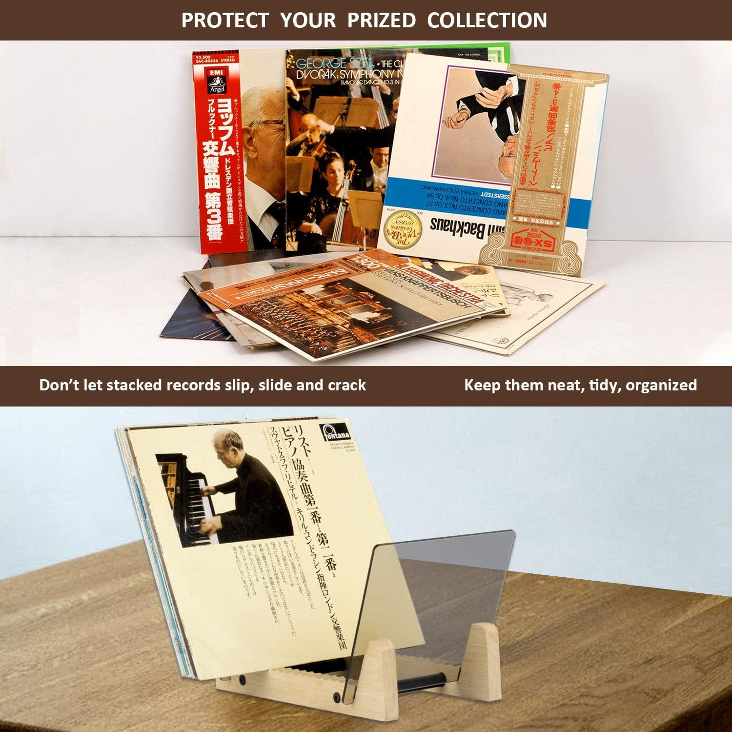 siemsove Vinyl Record Storage Holder-Showcase Your Favorite LPs - JOY2ESpree