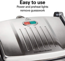
                        
                          गैलरी व्यूवर में इमेज लोड करें, Hamilton Beach Panini Press, Sandwich Maker &amp; Electric Indoor Grill, Upright Storage, Nonstick Easy Clean Grids, Stainless Steel (25410) - JOY2ESpree
                        
                      