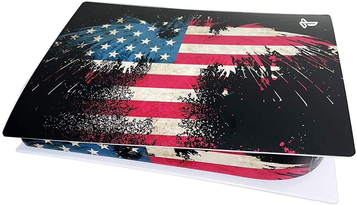 YK MALL PS5 Console PS5 Stickers Vinyl America Flag Skin Pattern Decals Skin Sticker - JOY2ESpree