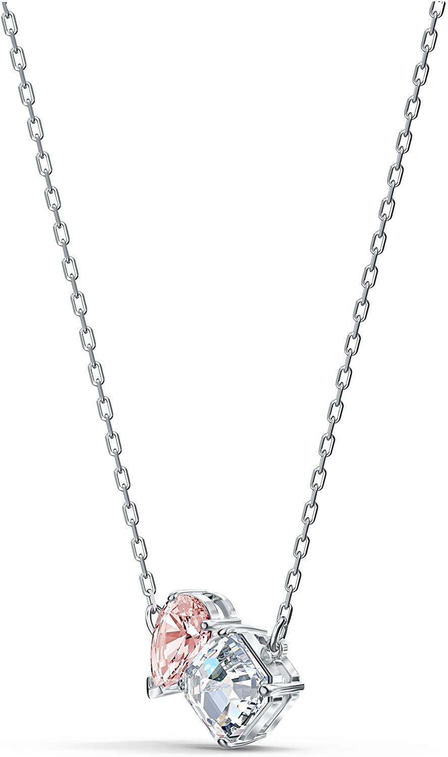 SWAROVSKI Women's Attract Soul Jewelry Collection, Rhodium Finish, Pink Crystals - JOY2ESpree