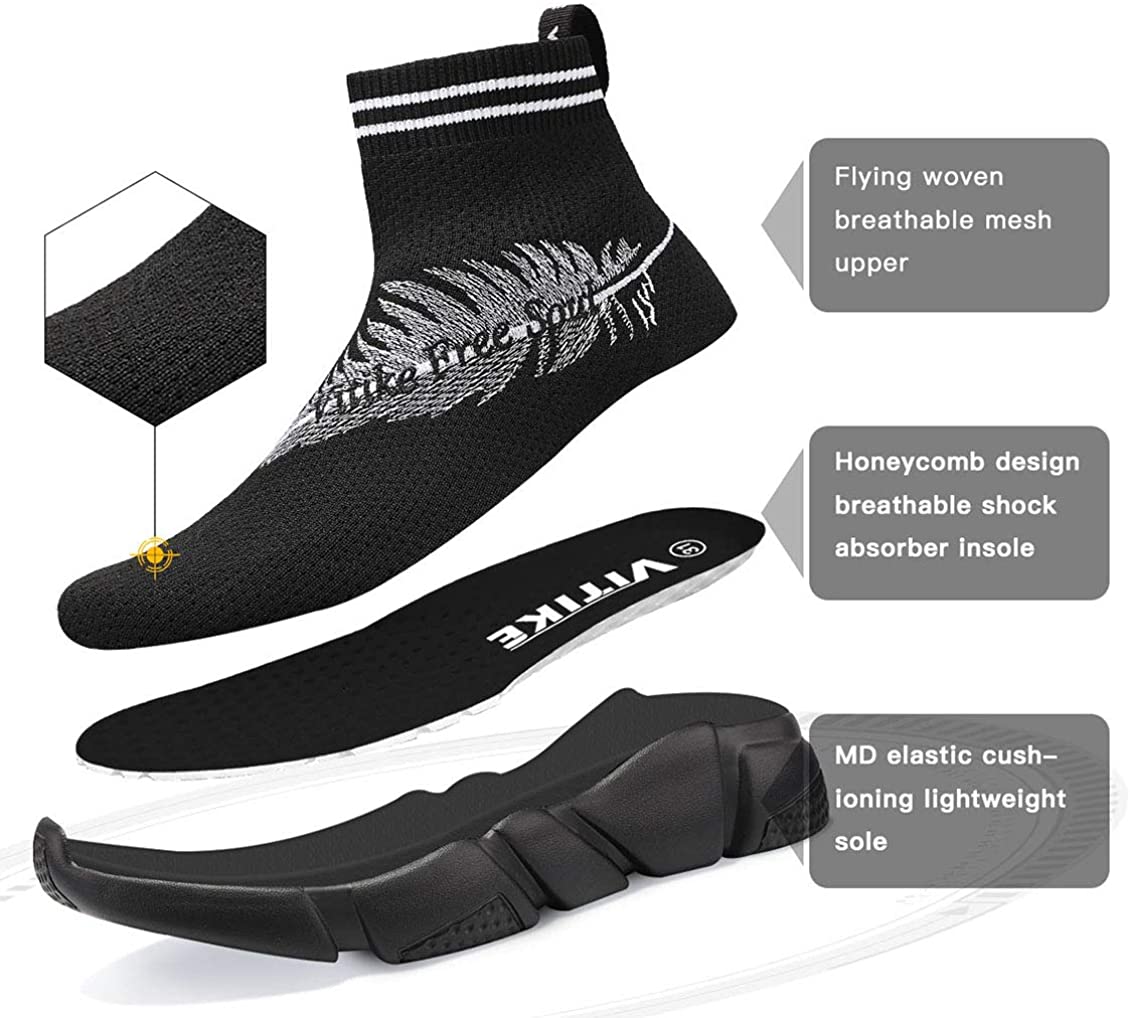 Women's Walking Shoes Running Shoes Socks Platform Fashion Mesh Sneakers Air Cushion Athletic Gym Casual Loafers Dance Hip-hop Shoes