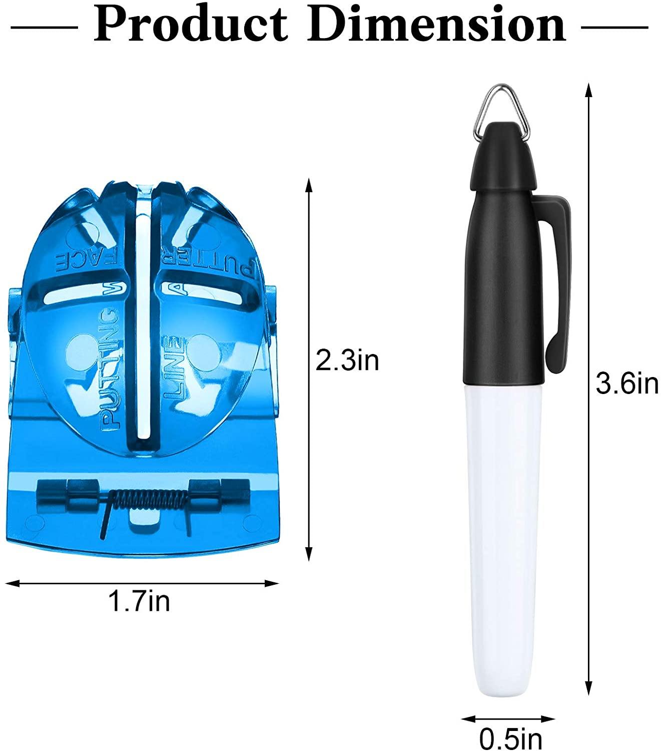WILLBOND 2 Pieces Golf Ball Line Liner Drawing Marking Alignment Putting Tool and 2 Pieces Golf Ball Marker Pen, 4 Pieces Totally - JOY2ESpree