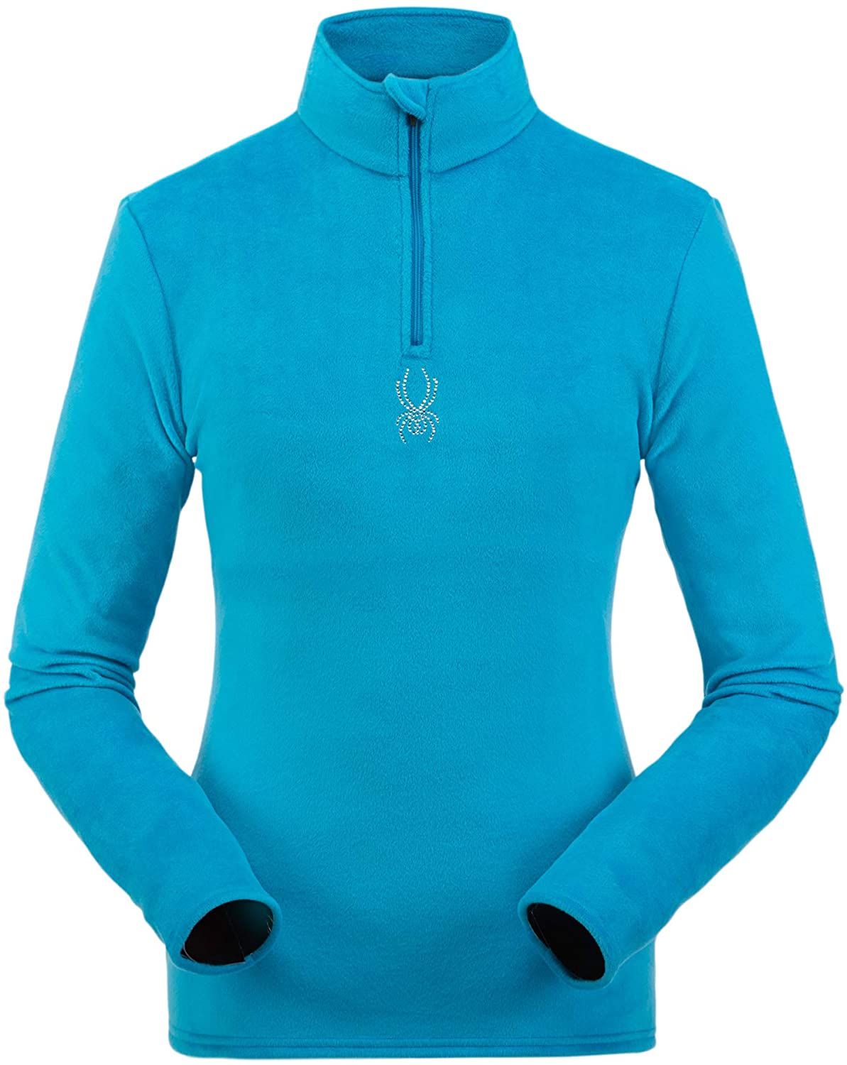 Spyder Womens Shimmer Bug Zip T-Neck