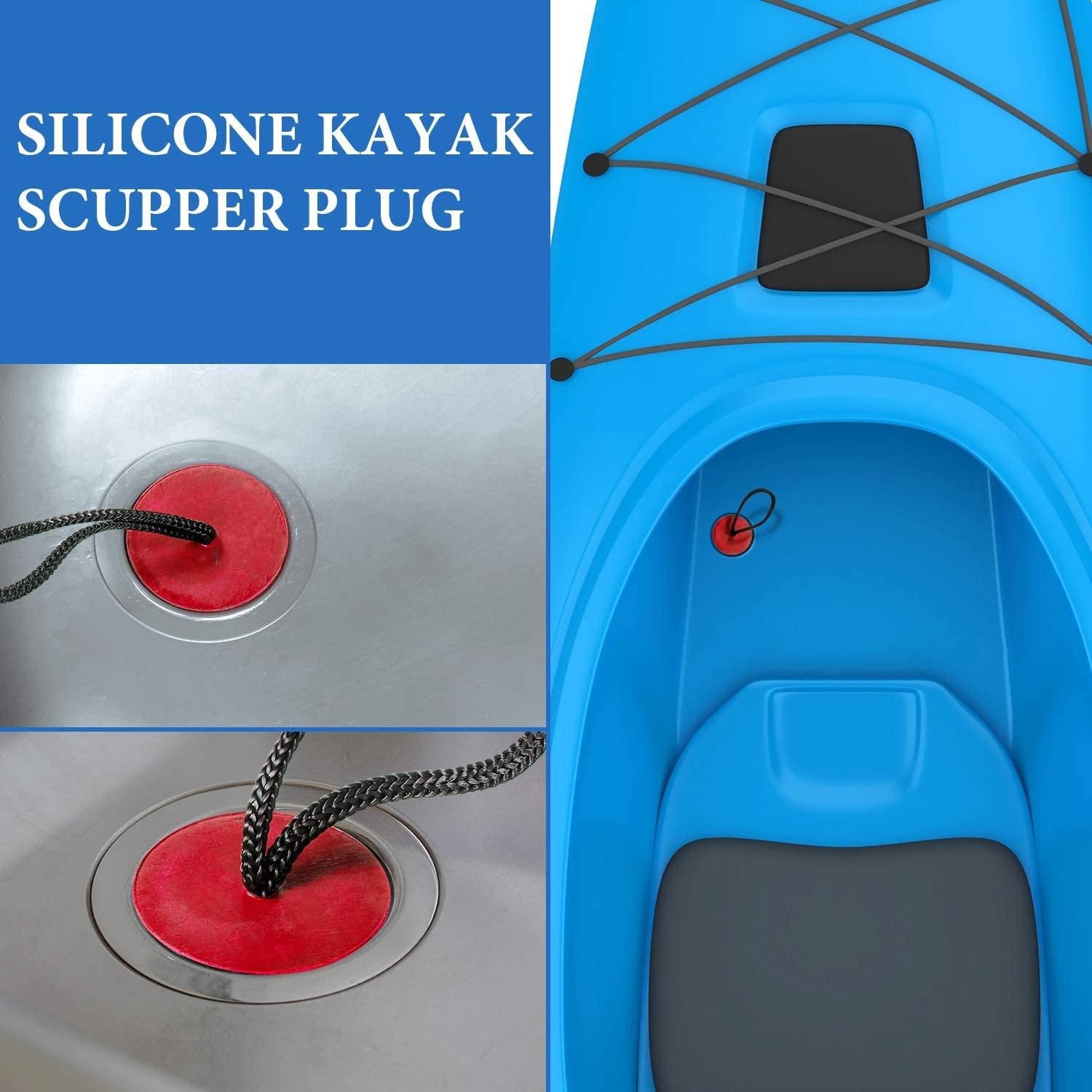 12 Packs Universal Kayak Scupper Plug Kit for Native Kayaks Hobie Kayaks Wilderness Systems Kayaks Perception Kayaks and More