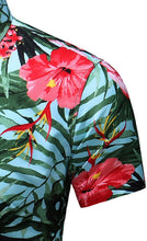 
                        
                          Load image into Gallery viewer, LEFTGU Men's Slim fit Floral Printed Beach Hawaiian Button-Down Dress Shirt
                        
                      