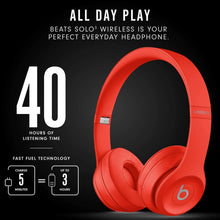 
                        
                          Load image into Gallery viewer, Beats Solo3 Wireless On-Ear Headphones - Apple W1 Headphone Chip, Class 1 Bluetooth, 40 Hours of Listening Time, Built-in Microphone - Satin Gold
                        
                      