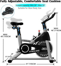 
                        
                          Muat gambar ke penampil Galeri, HAPICHIL Exercise Bikes Indoor Cycling Stationary bike with 35lbs Flywheel - JOY2ESpree
                        
                      