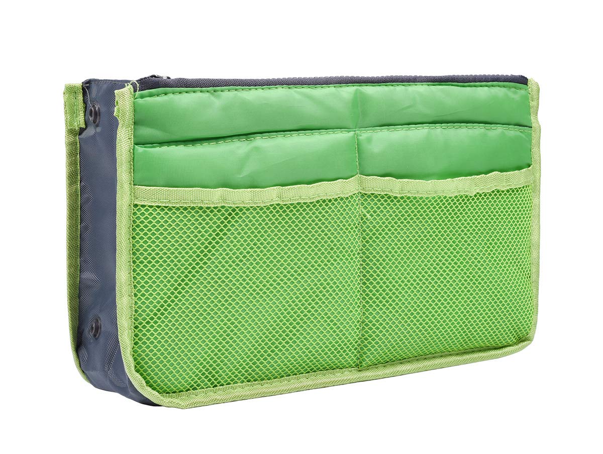 koboome Women Travel Insert Handbag Organiser Purse Large Liner Organizer Tidy BagTravel Double Zipper Cosmetic Bag