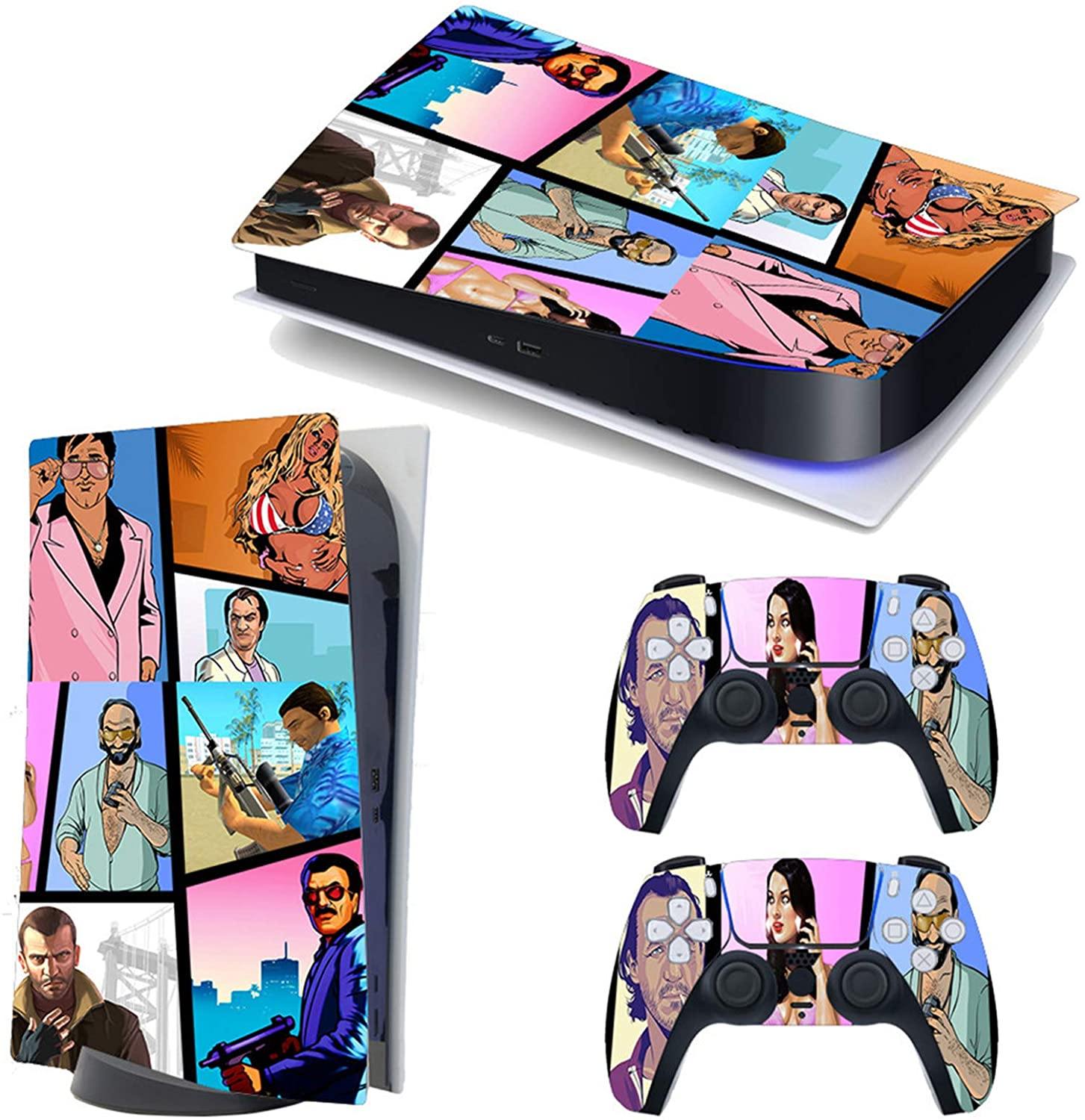 gotor Vinyl Sticker Pattern Decals Skin for PS5 Playstation 5 Console and 2 Controllers Skins (Playstation 5, Type-M) - JOY2ESpree
