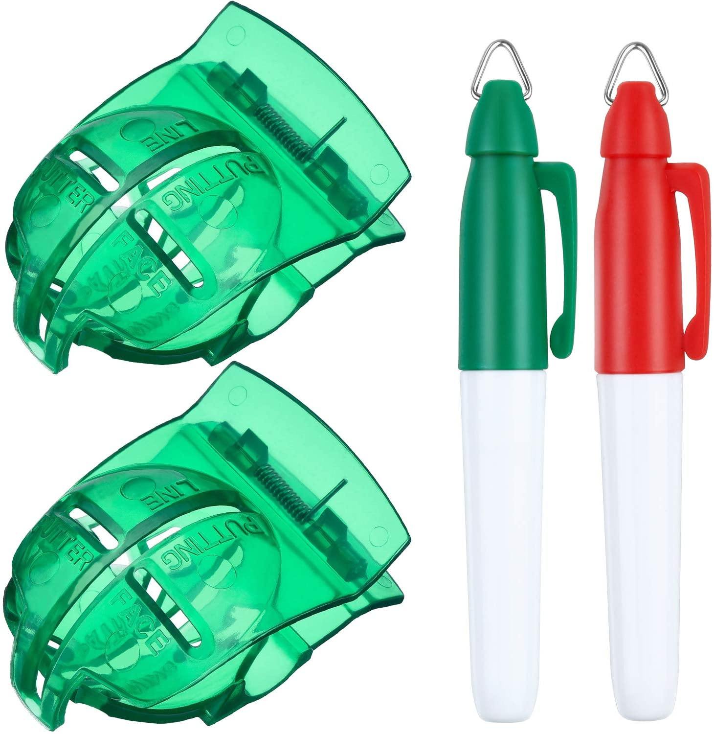 WILLBOND 2 Pieces Golf Ball Line Liner Drawing Marking Alignment Putting Tool and 2 Pieces Golf Ball Marker Pen, 4 Pieces Totally - JOY2ESpree