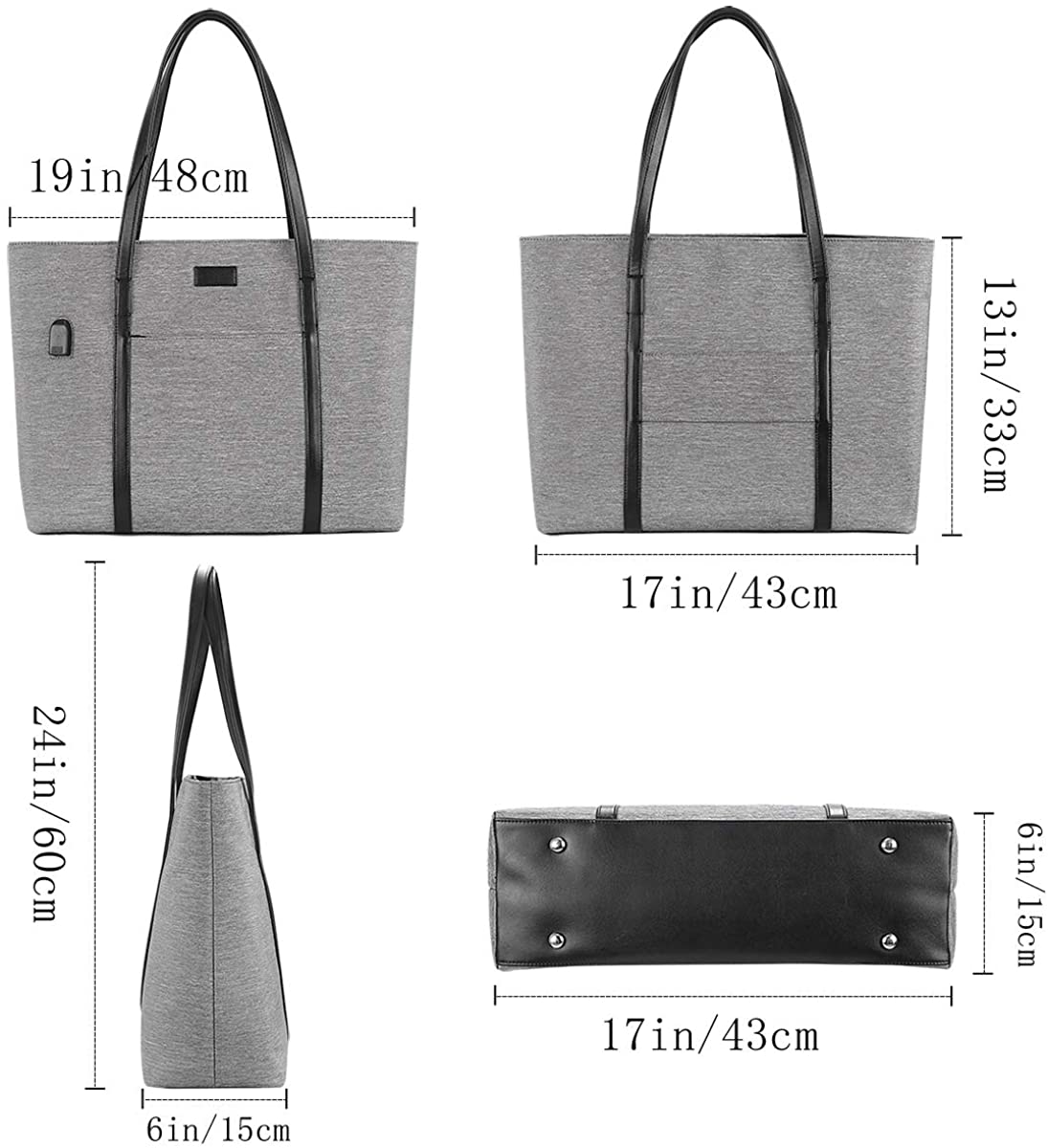 Laptop Tote Purse Large, Business Women Work Bag Teacher Tote Bag Many Pockets