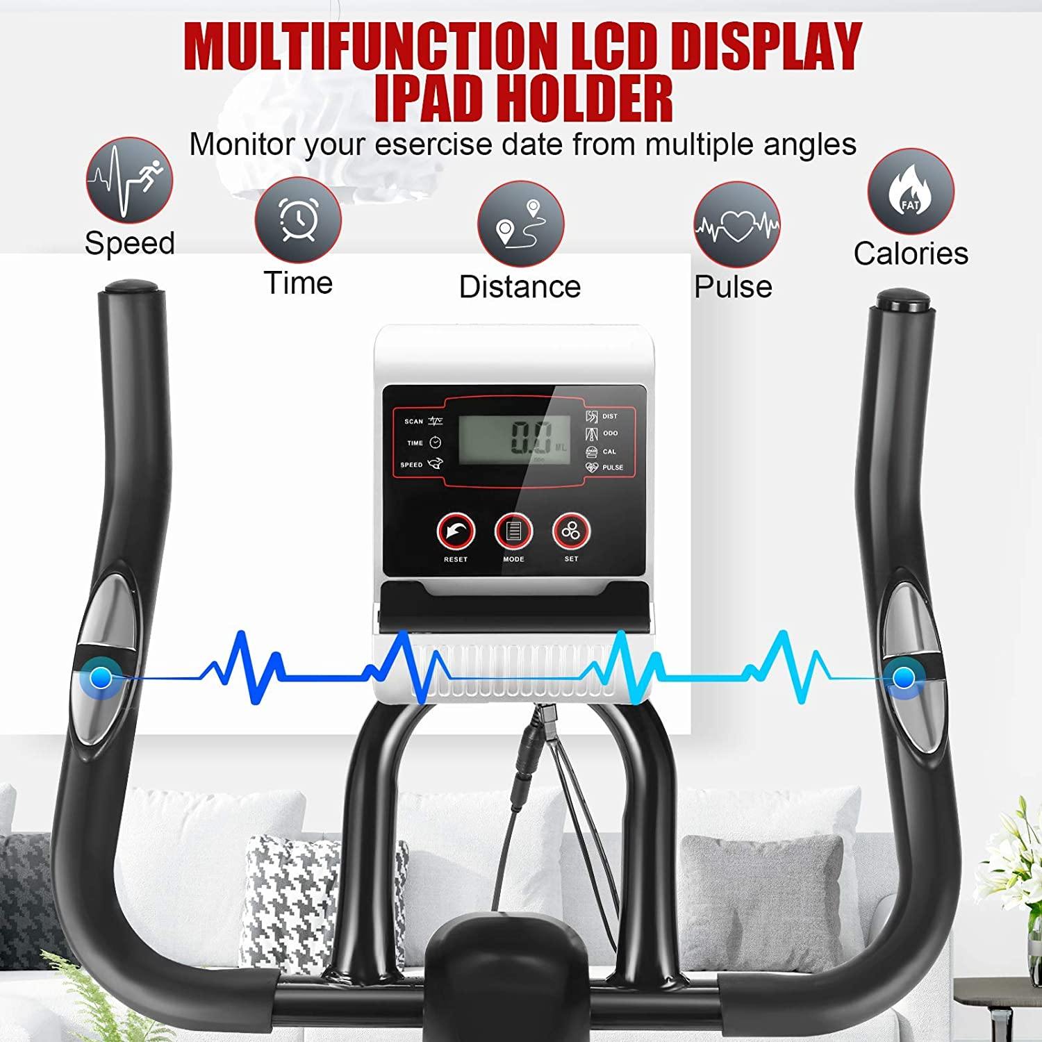 HEKA Indoor Cycling Bike Stationary, Belt Drive Indoor Exercise Bikes - JOY2ESpree