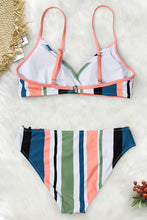 
                        
                          Muat gambar ke penampil Galeri, CUPSHE Women's Striped Back Hook Closure Bikini Adjustable Straps Swimsuit
                        
                      