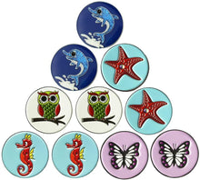 
                        
                          गैलरी व्यूवर में इमेज लोड करें, PINMEI Lot of 10 Golf Ball Markers Assorted Patterns - Soft Enamel Technique - JOY2ESpree
                        
                      