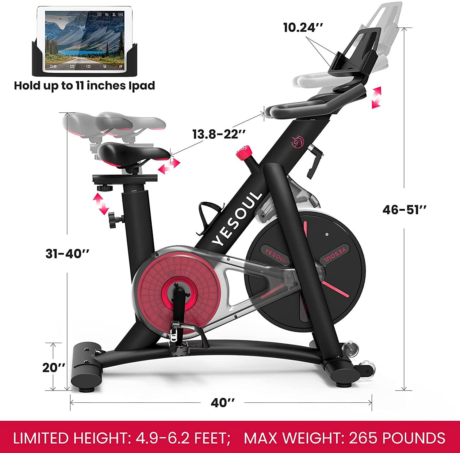 YESOUL Smart Connect Exercise Spin Bike Stationary with Bluetooth Armband - JOY2ESpree