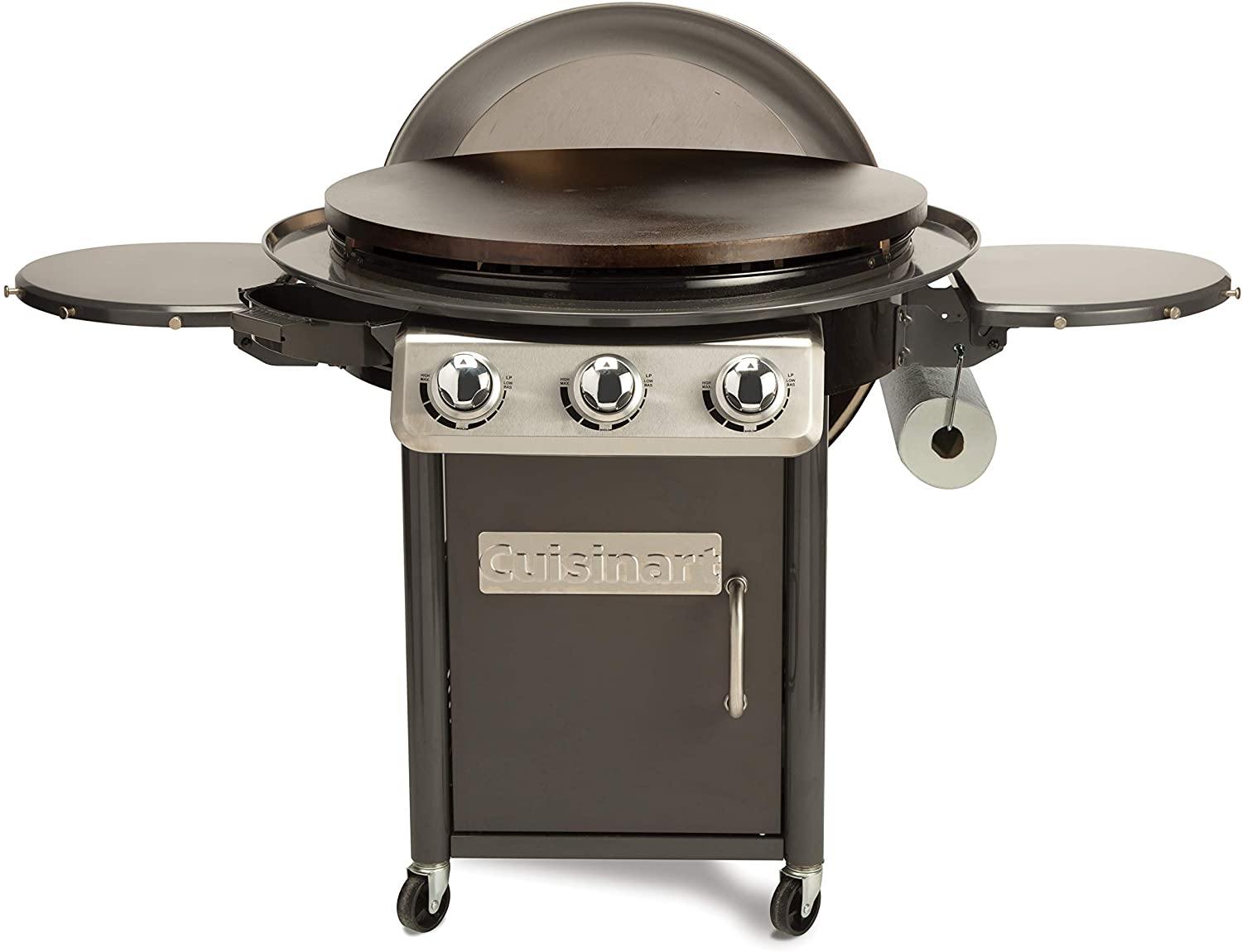 Cuisinart CGG-888 Grill Stainless Steel Lid 22-Inch Round Outdoor Flat Top Gas, 360° Griddle Cooking Center - JOY2ESpree