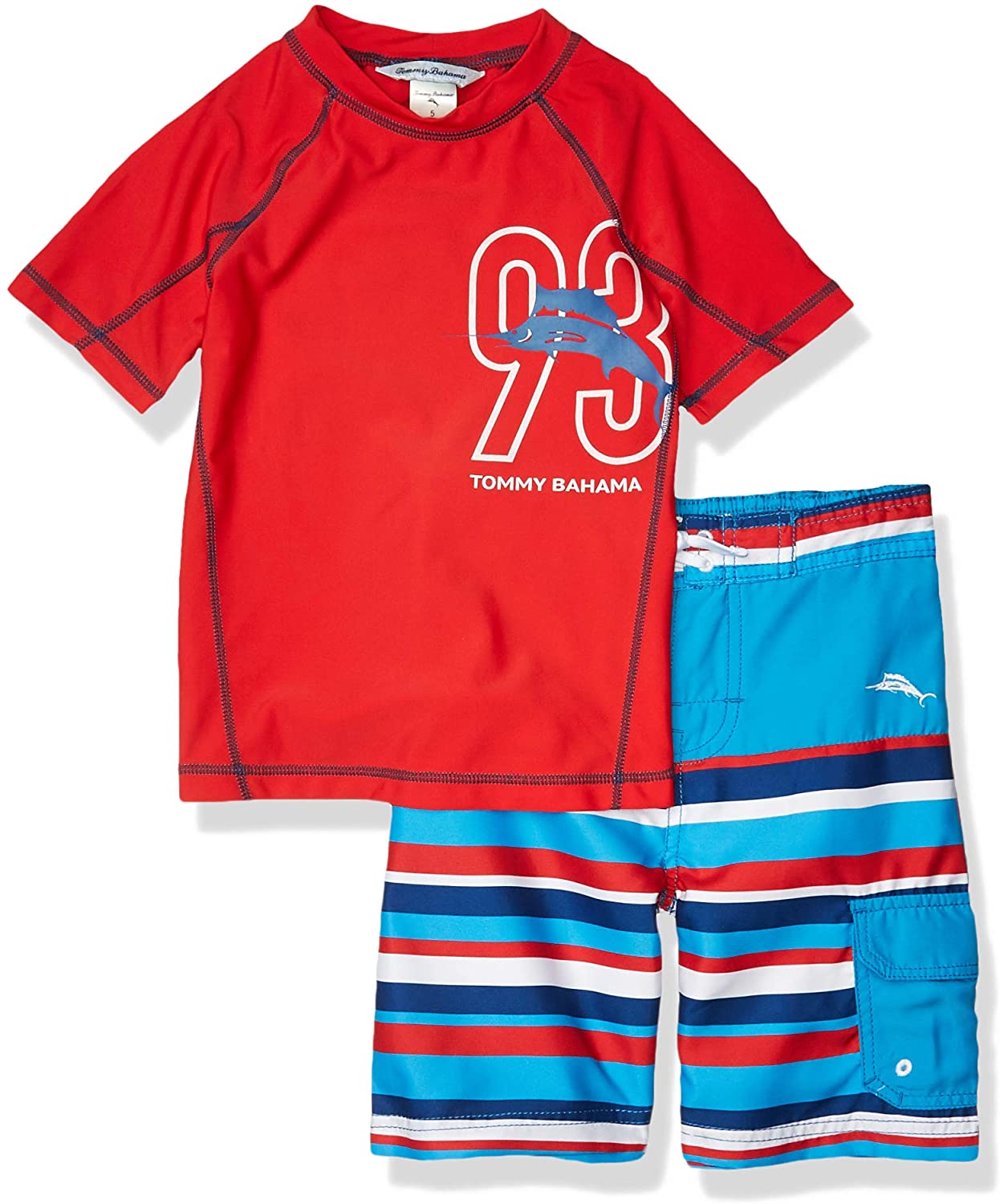 Tommy Bahama Boys' Rashguard and Trunks Swimsuit Set
