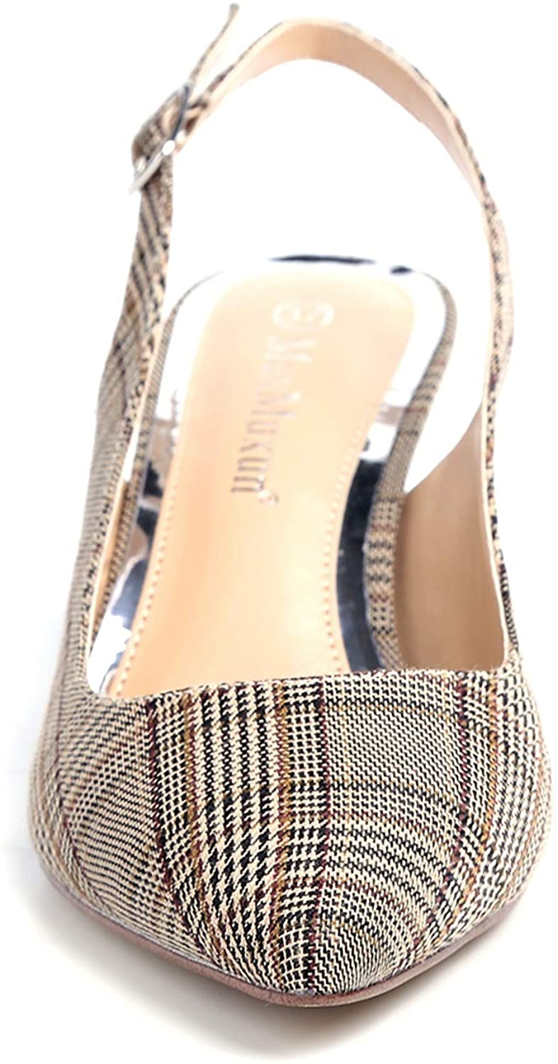 Greatonu Womens Slingback Dress Pump