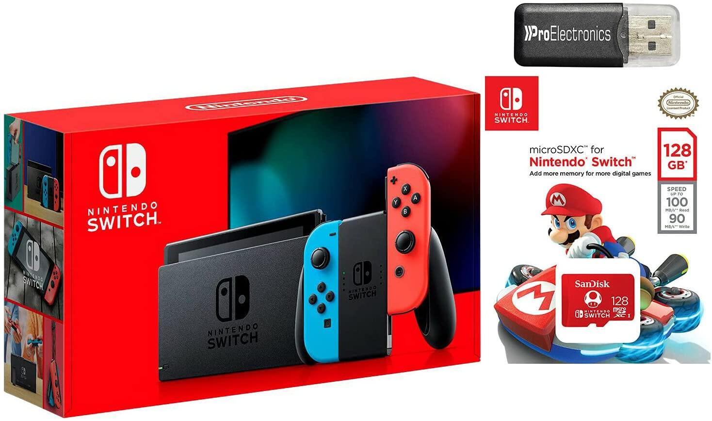 Nintendo Switch Animal Crossing: New Horizons with Sandisk 256GB MicroSD Card and MicroSD Card Reader Bundle - JOY2ESpree