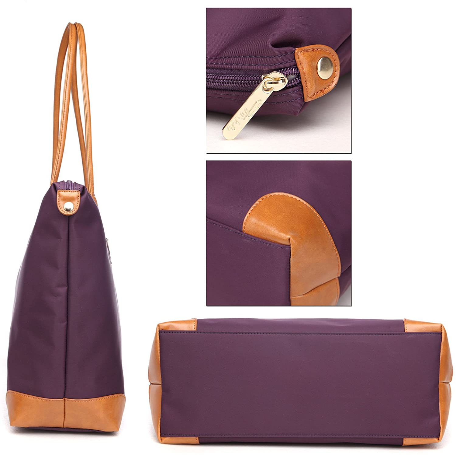 NNEE Water Resistance Nylon Tote Bag & Multiple Pocket Design