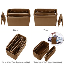 
                        
                          Load image into Gallery viewer, Purse Organizer, Purse Organizer Insert With 2 Metal Zipper, Bag Organizer With RFID Blocking Pocket Purse Organizer insert
                        
                      
