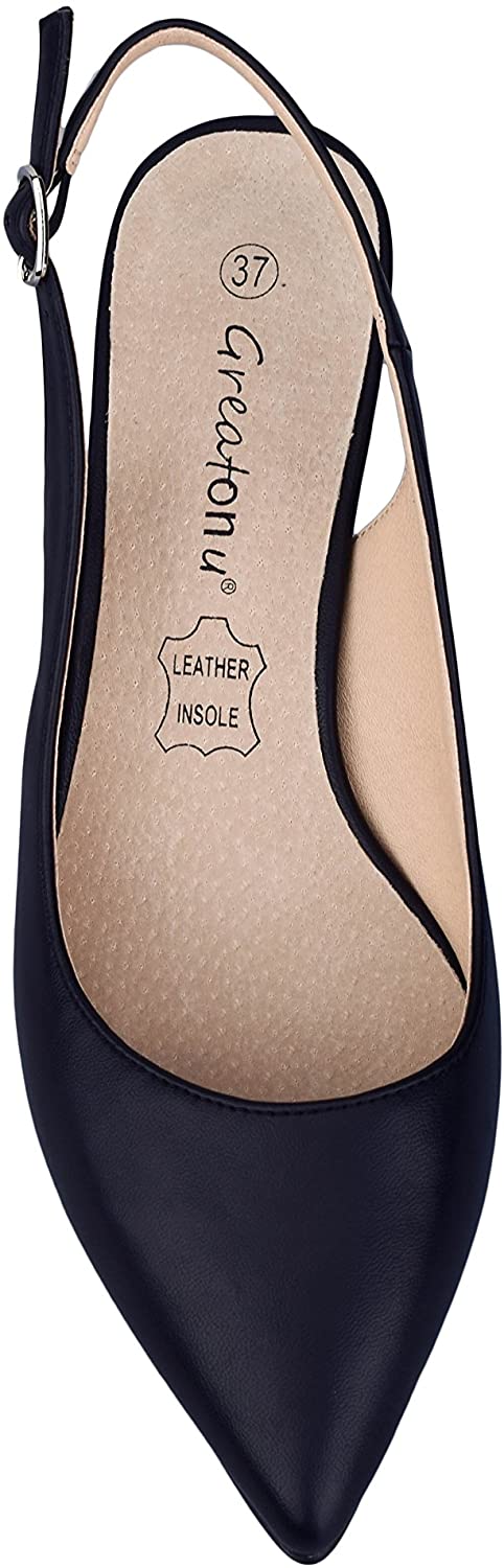 Greatonu Womens Slingback Dress Pump
