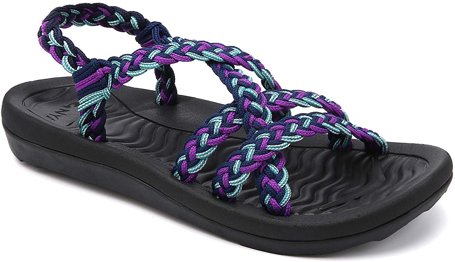 MEGNYA Women's Comfortable Walking Sandals with Arch Support Waterproof for Walking/Hiking/Travel/Wedding/Water Spot/Beach