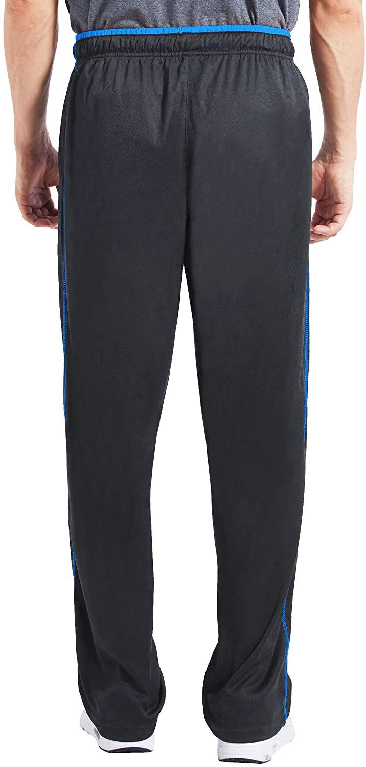 Duuluup Mens Jogger Sweatpants with Pockets Open Bottom Elastic Waist Workout Pants for Training Track Running - JOY2ESpree