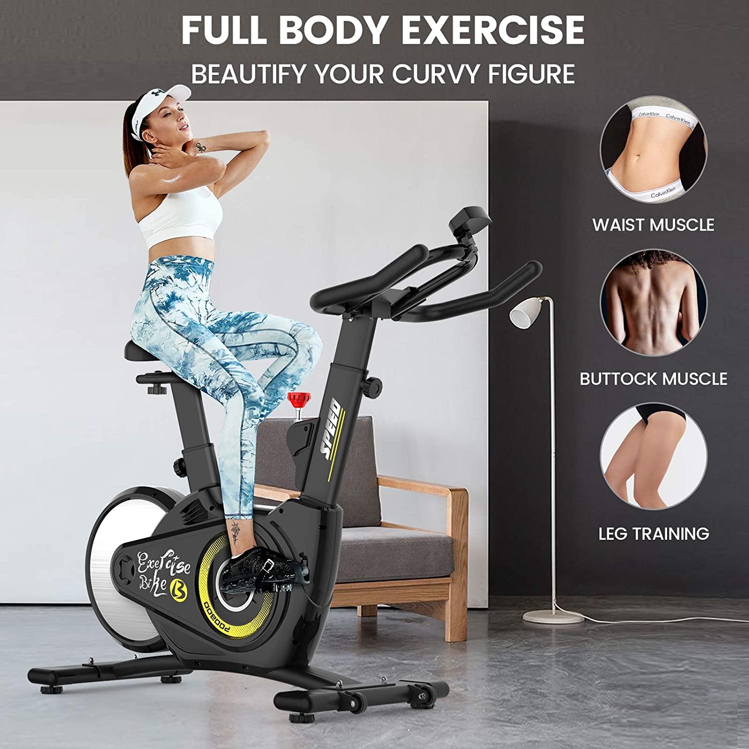 Pooboo Indoor Cycling Bike, Magnetic Resistance Stationary Bike - JOY2ESpree