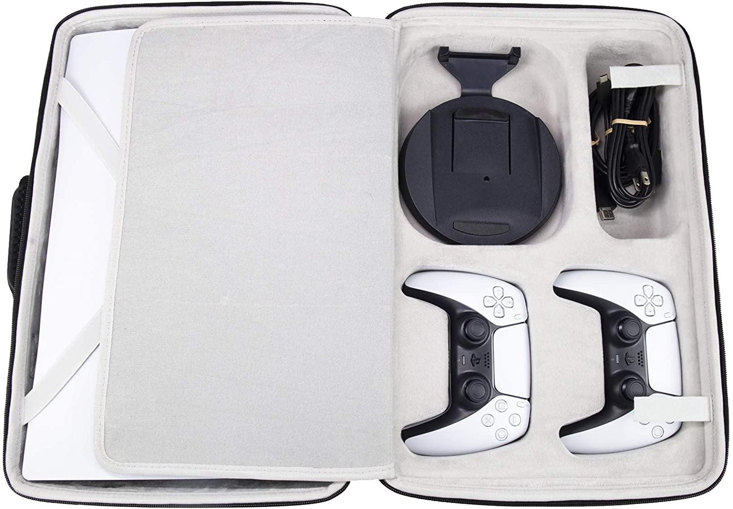 Khanka Storage Case Replacement for Sony Playstation 5 Console Standard Edition/Digital Edition (Black) - JOY2ESpree