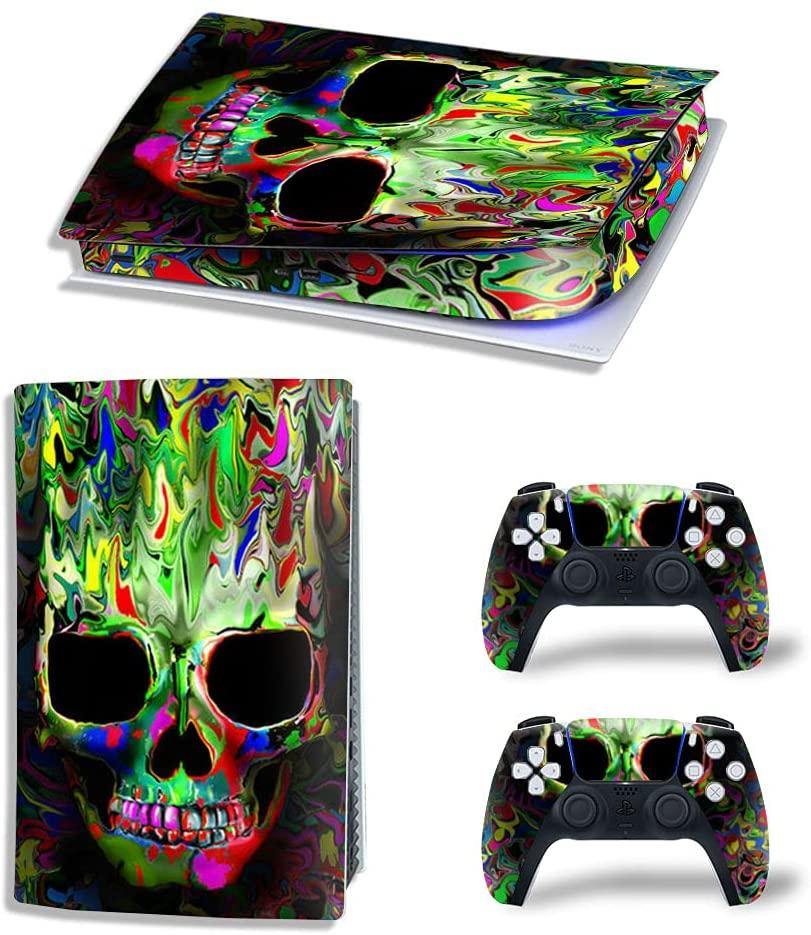 Mmoptop PS5 Skin for Playstation 5 Disc Version Console and Controller Vinyl Cover Skins Wrap - Black Pan-Ther - JOY2ESpree