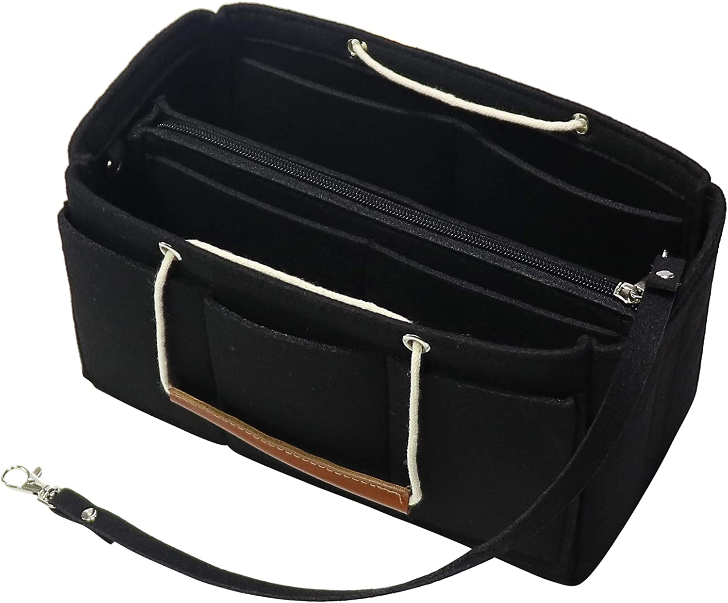 MISIXILE Felt Insert Bag Organizer - 2in1, Bag In Bag Tote Purse Organizer with Handles for Speedy Neverfull Longchamp