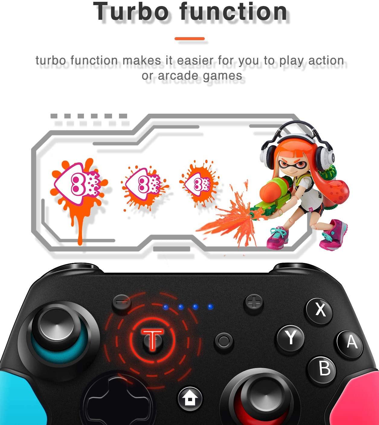Wireless Switch Pro Controller for Nintendo Switch with Adjustable Turbo Function - JOY2ESpree