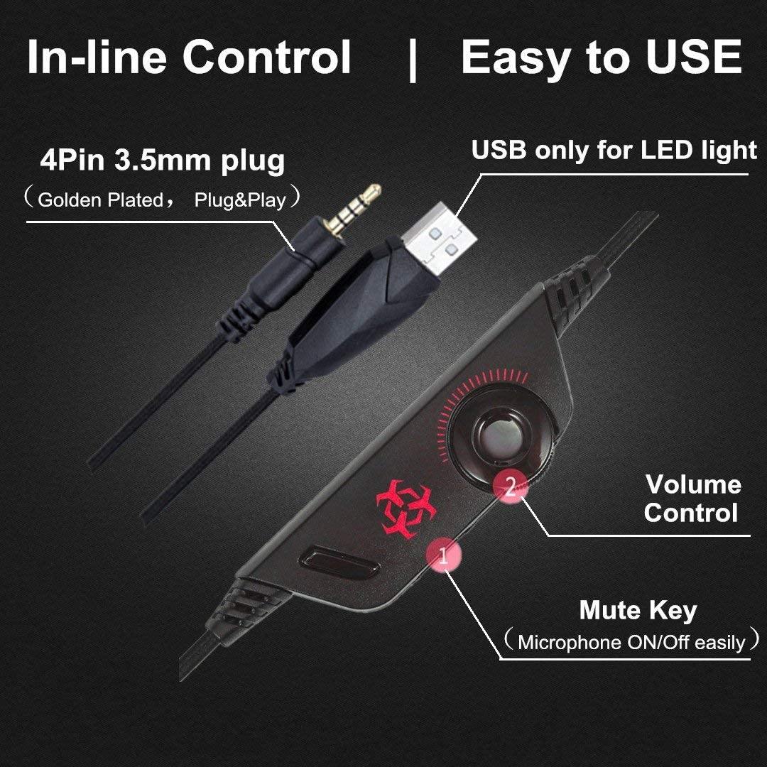 Micolindun Gaming Headset for Xbox One, PS4, PC - JOY2ESpree