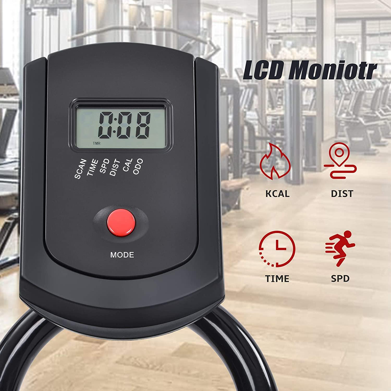 Exercise bike,Stationary Indoor Cycling Bike for Home Cardio Workout, Belt Drive Exercise Bicycle with LCD Monitor,Max Weight Capacity 330 LBS - JOY2ESpree