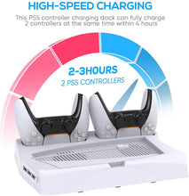 
                        
                          Muat gambar ke penampil Galeri, Vertical Stand for Playstation 5 with Cooling Fan Charging Station - JOY2ESpree
                        
                      