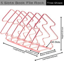 
                        
                          Load image into Gallery viewer, File Sorter Organizer 5 Section Iron Wire Book Ends Magazine Holder Rack Desktop Book Stand to Storage Mail,Paper,Document,Folder,Record - JOY2ESpree
                        
                      