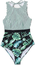 
                        
                          將圖片載入圖庫檢視器 CUPSHE Women's Striped Leafy One Piece Swimsuit
                        
                      
