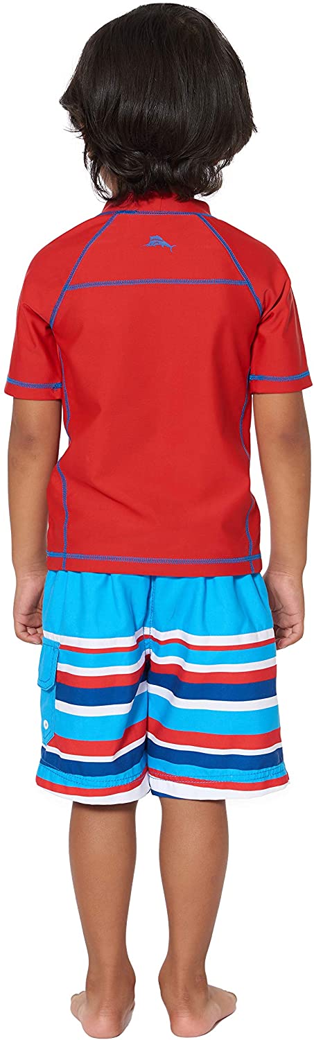Tommy Bahama Boys' Rashguard and Trunks Swimsuit Set