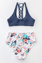 
                        
                          Muat gambar ke penampil Galeri, CUPSHE Women's High Waisted Bikini Floral Lace Up Two Piece Swimsuits
                        
                      