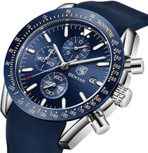 
                        
                          Muat gambar ke penampil Galeri, BENYAR Chronograph Mens Watch Quartz Movement 30M Waterproof | Leather Watch Strap
                        
                      
