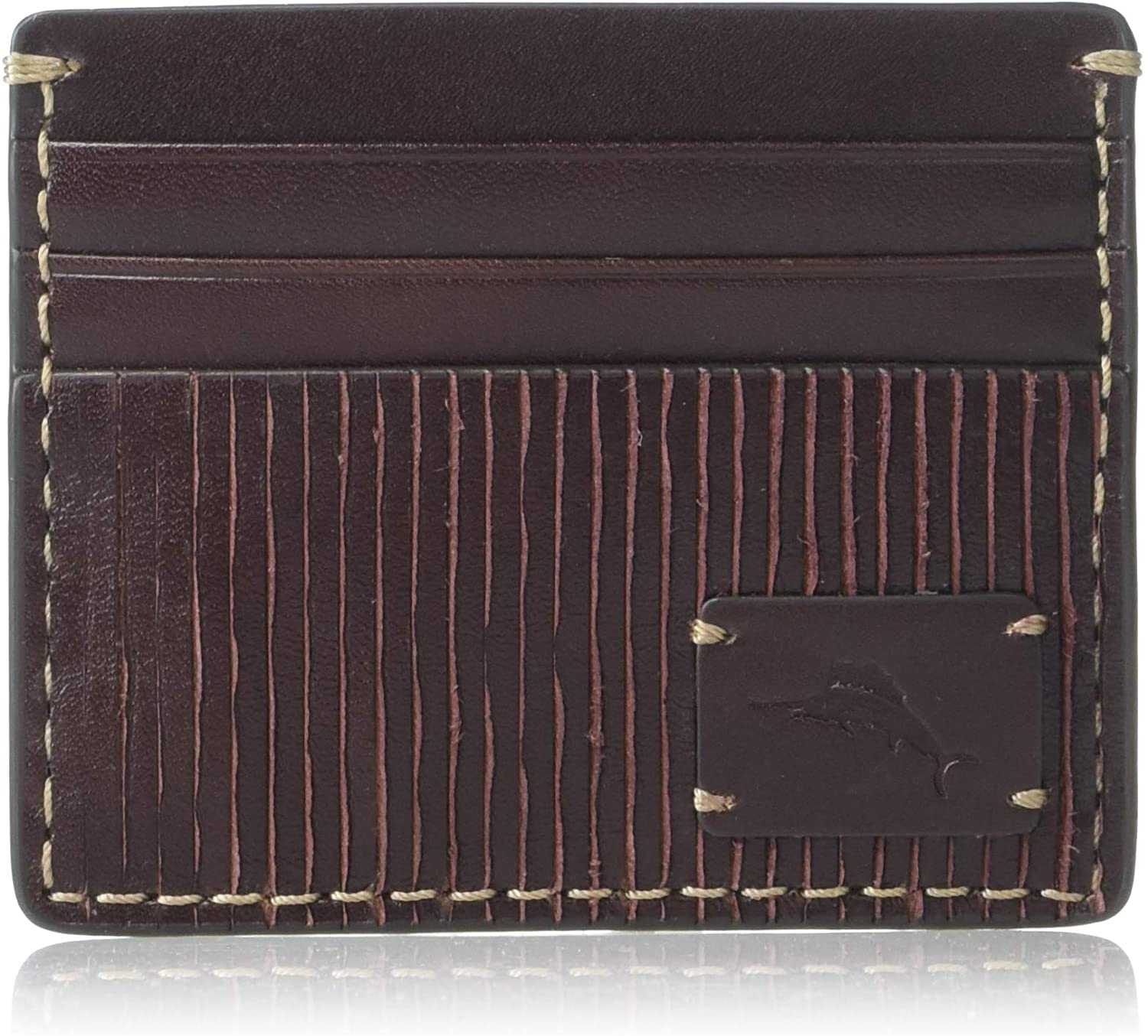 Tommy Bahama Men's 100% Leather Slim Card Case Carrier Wallet
