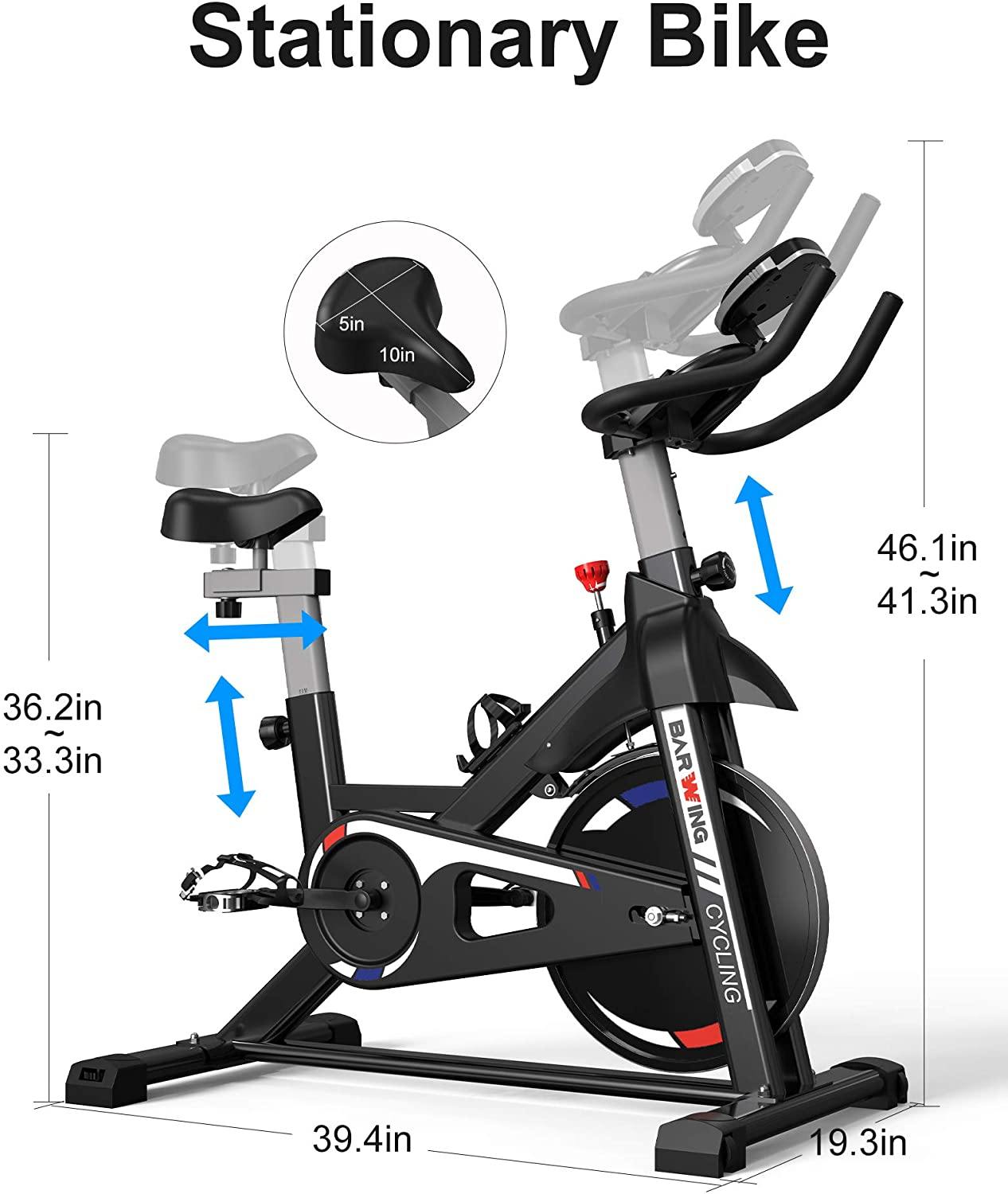 BARWING Magnetic Indoor Cycling Bike Exercise Bike Stationary Workout Bike with Professional Handlebar for Home Use - JOY2ESpree